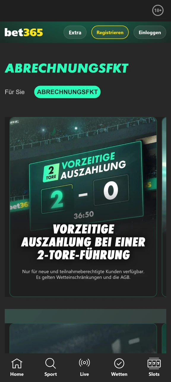 Aktivieren Sie lukrative Boni in der Bet365 App und erhöhen Sie Ihr Guthaben.
