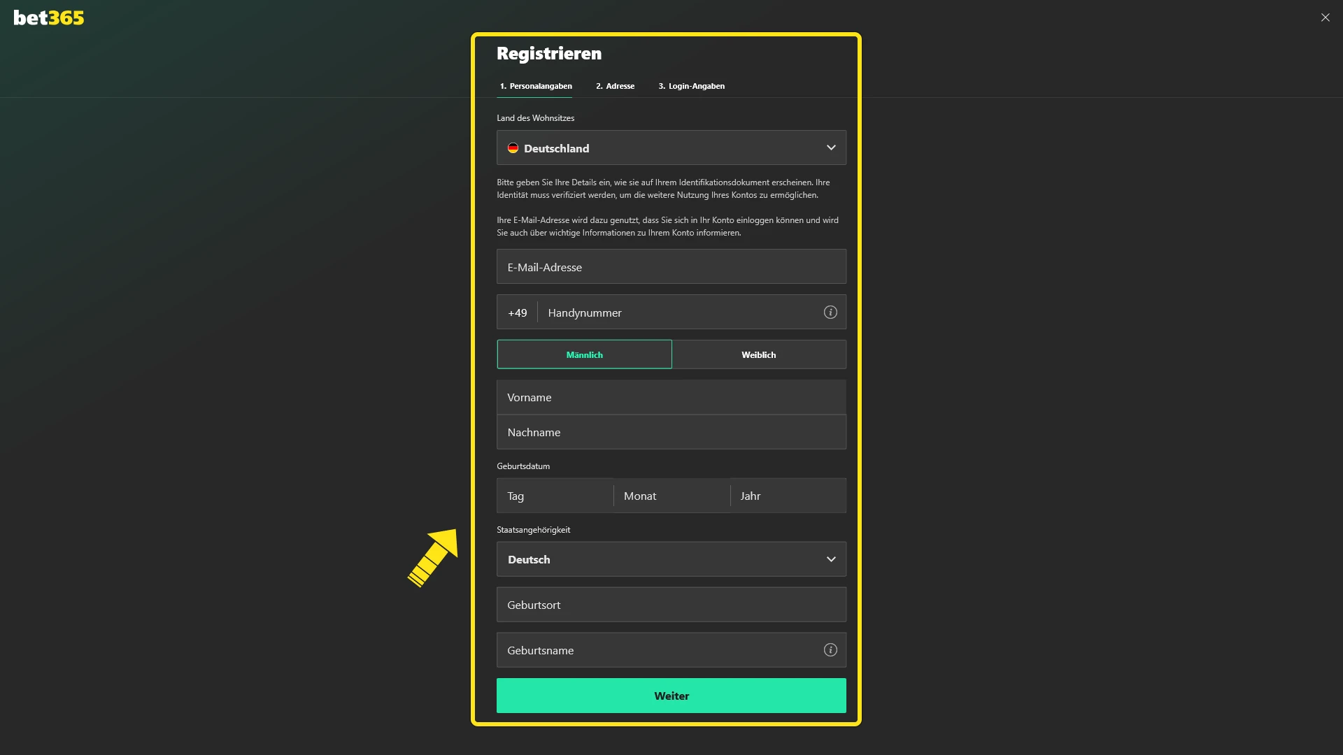 Erstelle jetzt dein Konto für exklusive Live Casino Spiele bei Bet365.