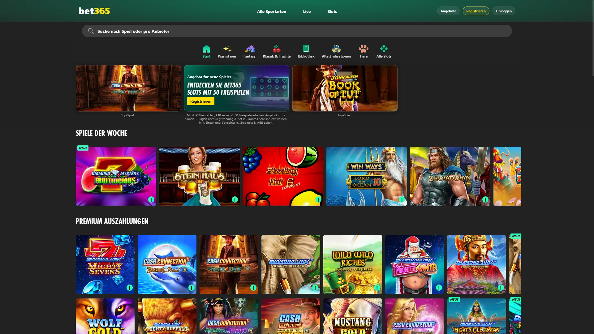 Entdecke die Vielfalt im Bet365 Deutschland Online-Casino und gewinne groß.