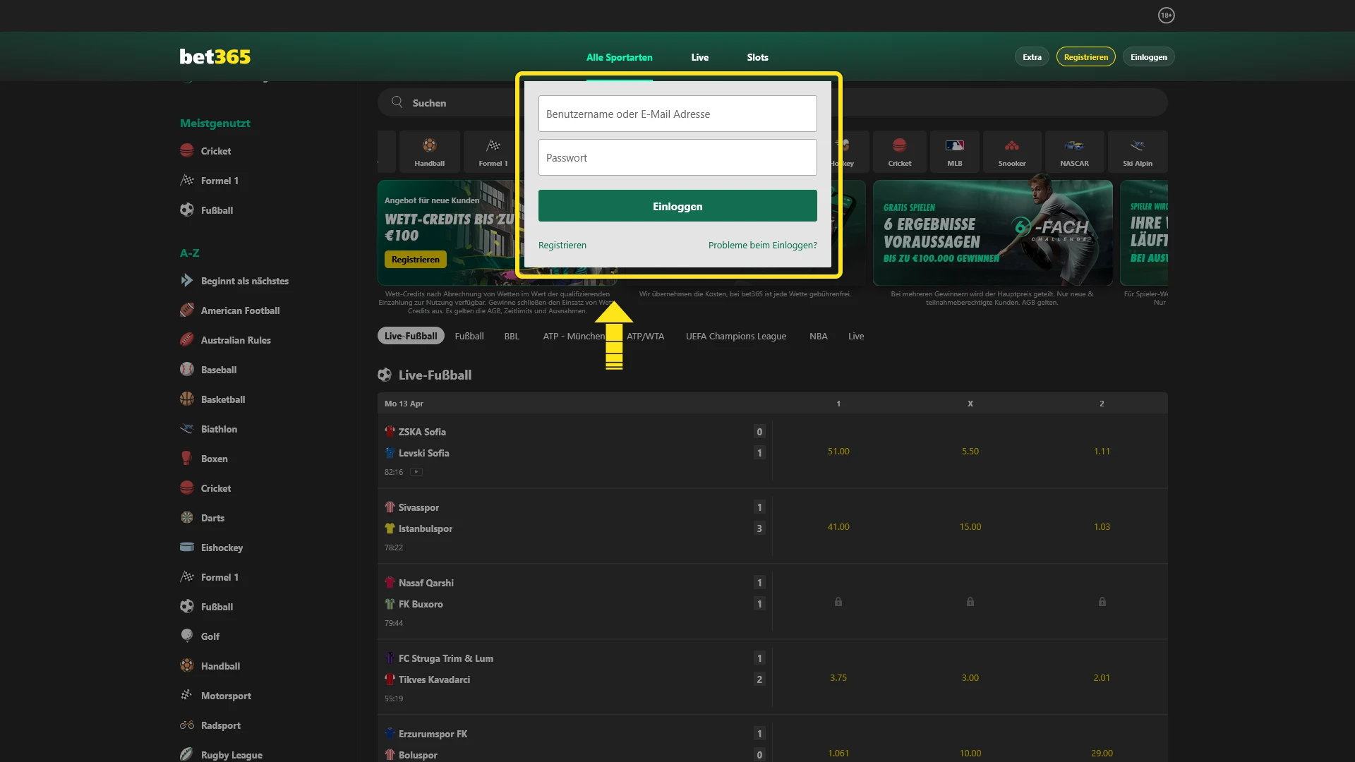 Logge dich ein und starte dein Slot Games Erlebnis bei Bet365.